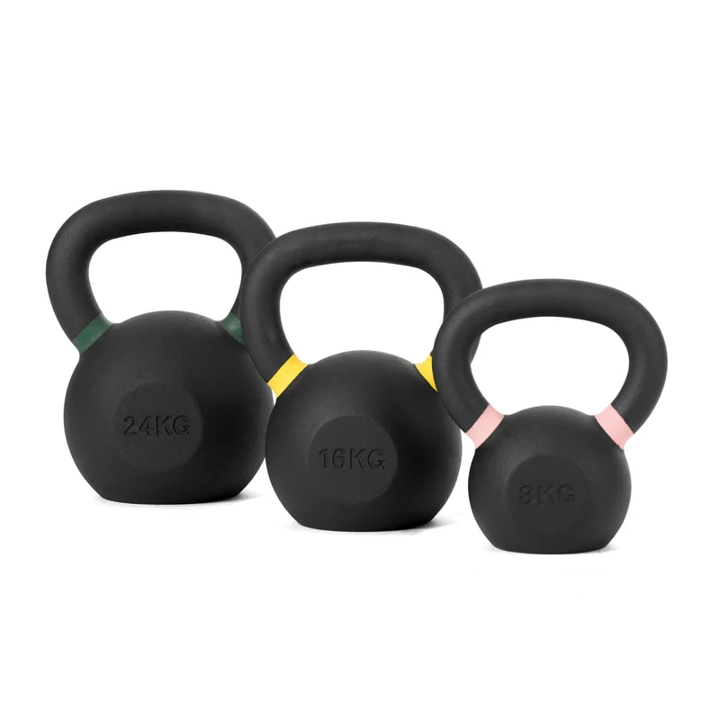 Set de 7 Kettlebells Homefit Pro – 4 à 20 kg – Fonte Monobloc – Poignées Ergonomiques