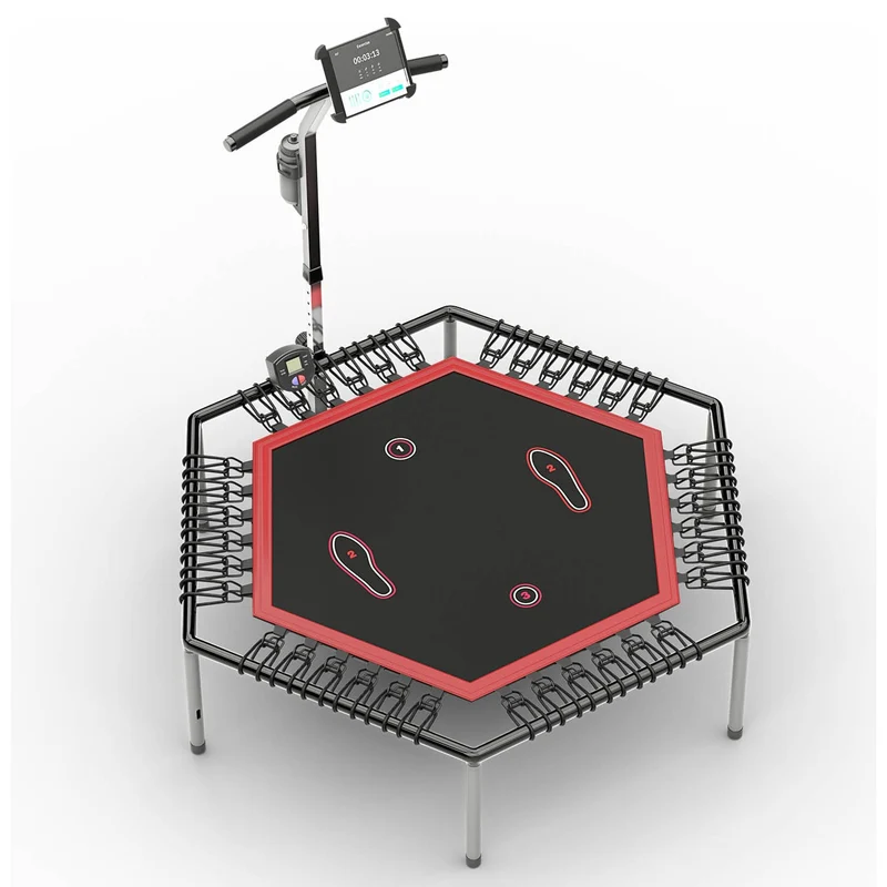 Trampoline Fitness Homefit AirBeast – Barre Réglable – Écran LCD – Pliable – Support Smartphone – 110 kg