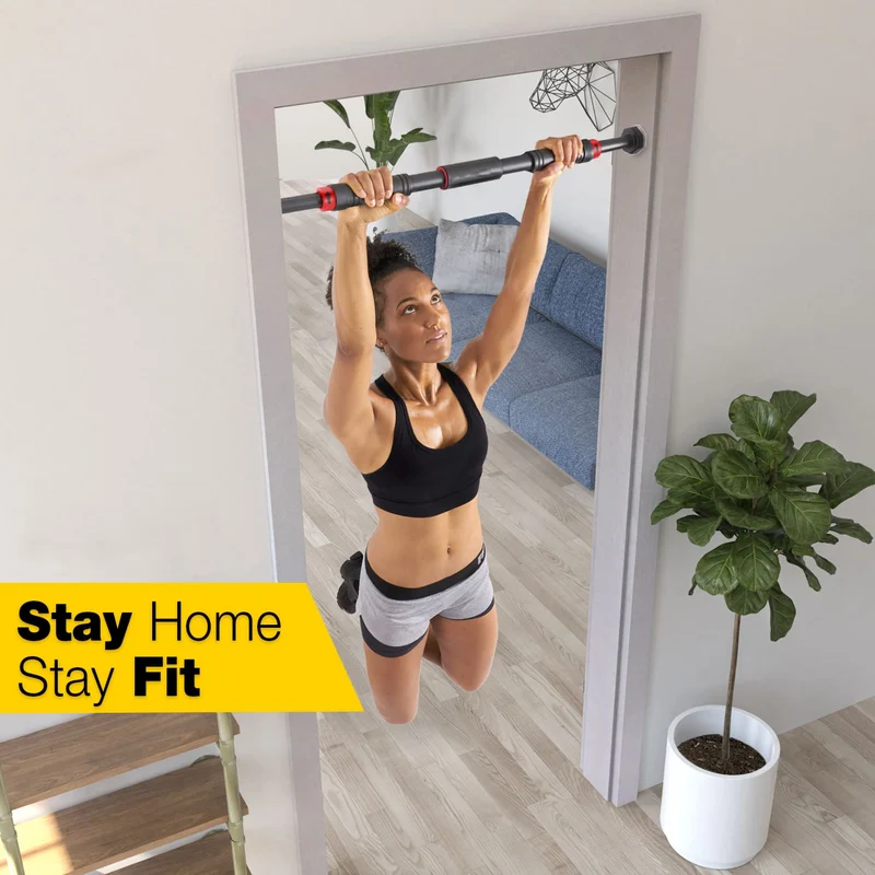 Barre de Traction Porte Homefit IronLift – Sans Perçage – Réglable 65 à 90 cm – Charge Max. 150 kg