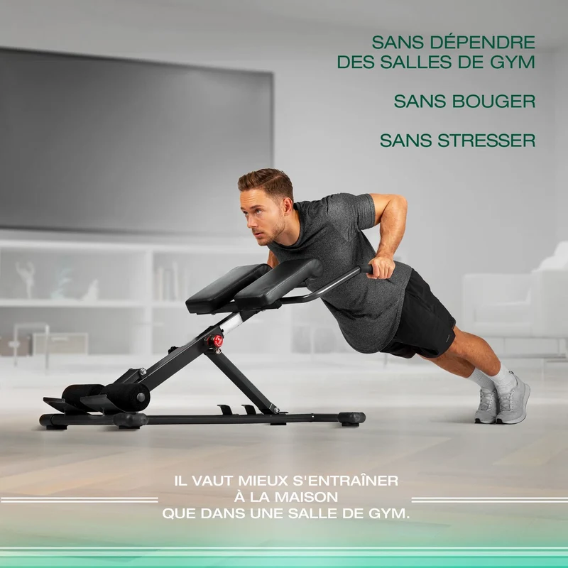 Banc Dorsal Homefit PowerBack – 5 Positions – Pliable – Charge Max. 110 kg – Acier