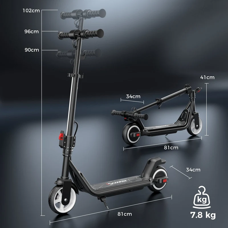 iScooter iK3Max Trottinette électrique pour enfants avec lumières LED