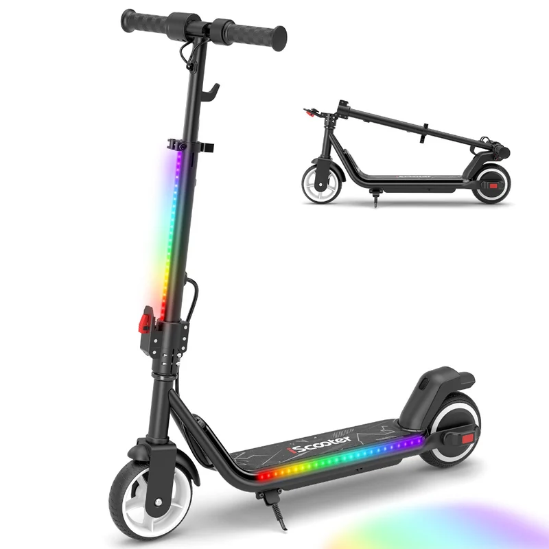 iScooter iK3Max Trottinette électrique pour enfants avec lumières LED
