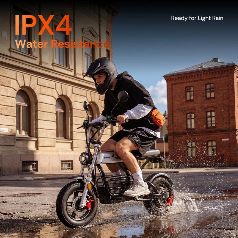 iScooter DX5Pro – Trottinette électrique 2000 W avec siège et grand panier