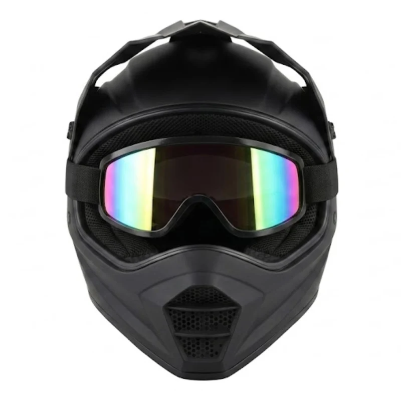 Kit casque intégral noir mat