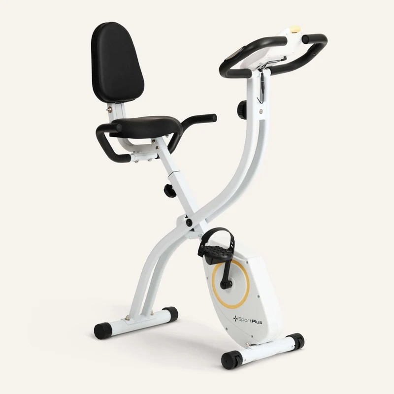 Klappbarer Heimtrainer | S-Bike für leichten Einstieg | mit Rückenlehne | 8 manuelle Widerstandsstufen | App-kompatibel