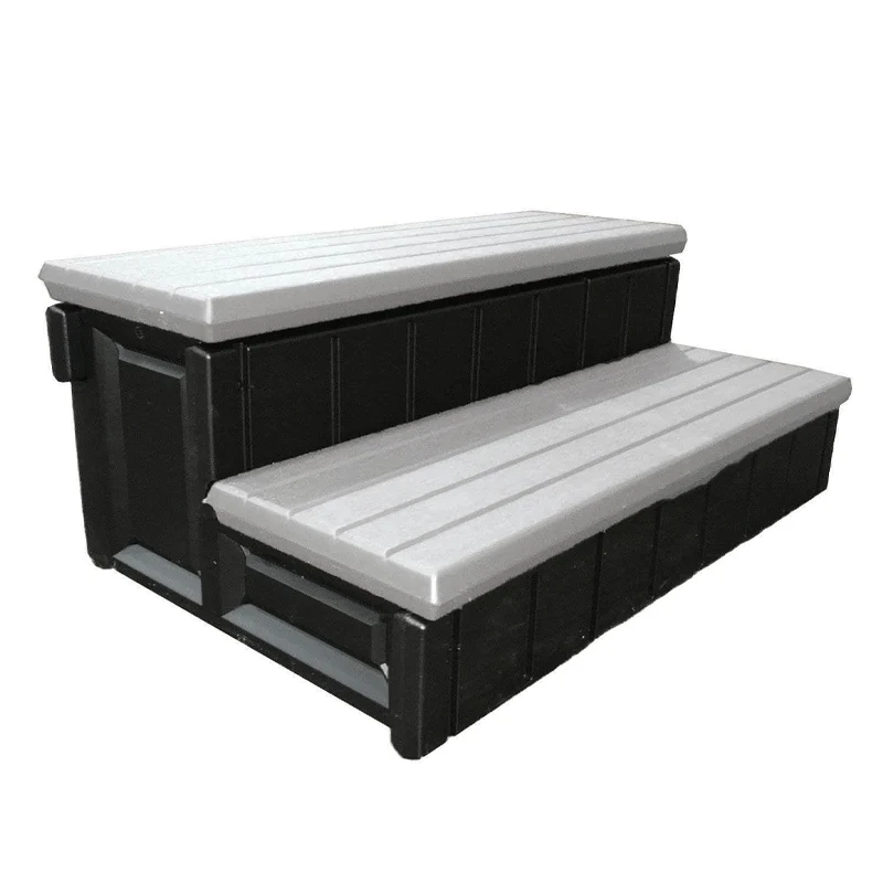 Marche de spa avec rangement