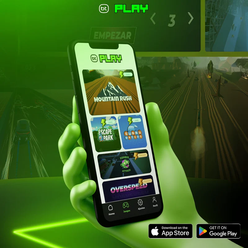Bodytone Play: Bicicleta Estática Gaming Interactiva y Plegable | Entrena Jugando