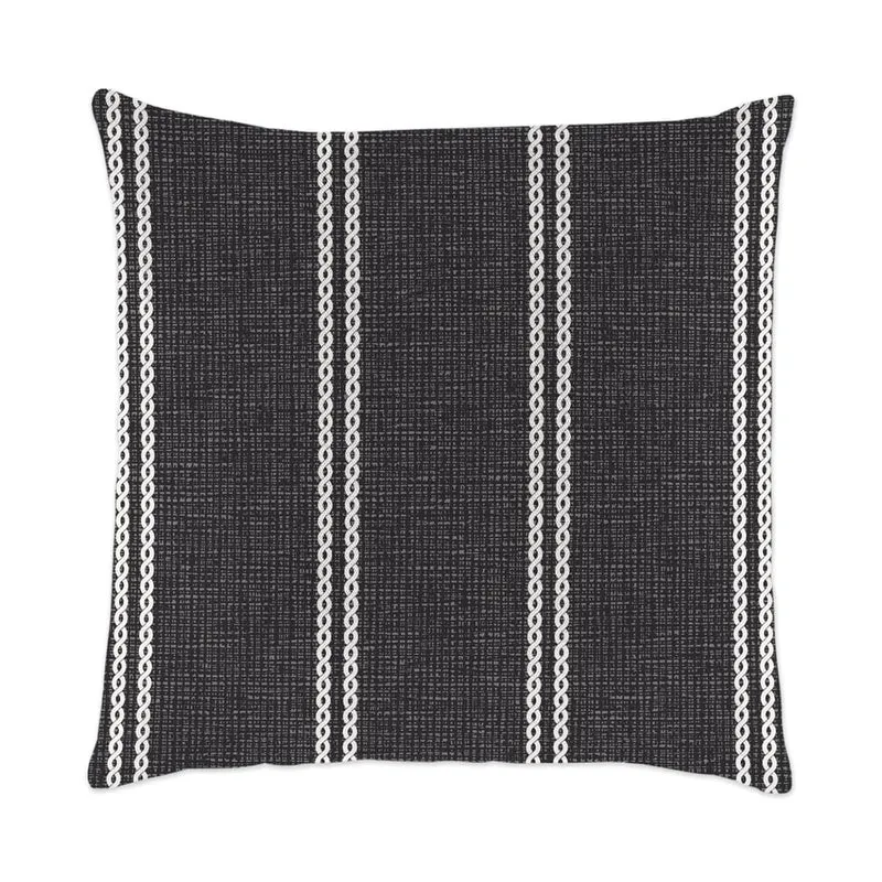 Coussin extérieur 24 x 24 po - Imprimé cotes tressées