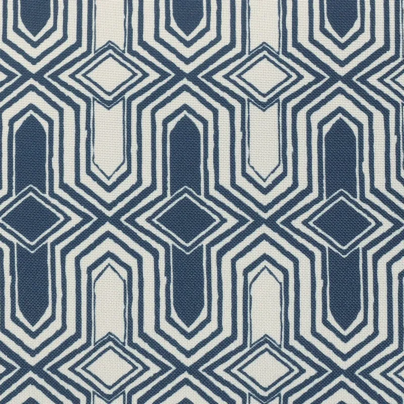Coussin extérieur 18 x 18 po - Imprimé géo bleu