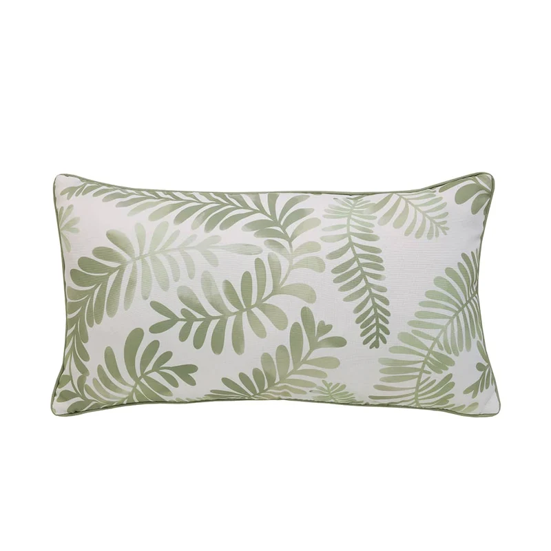 Coussin extérieur 14 x 26 po - Sauge imprimé