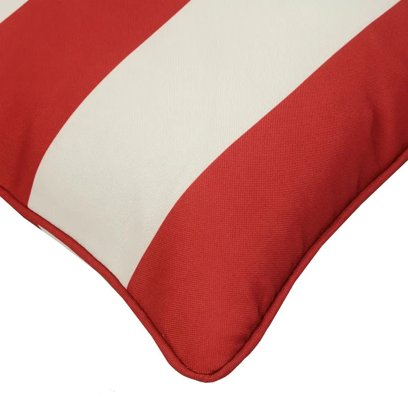 Coussin extérieur 14 x 26 po - Rouge et blanc