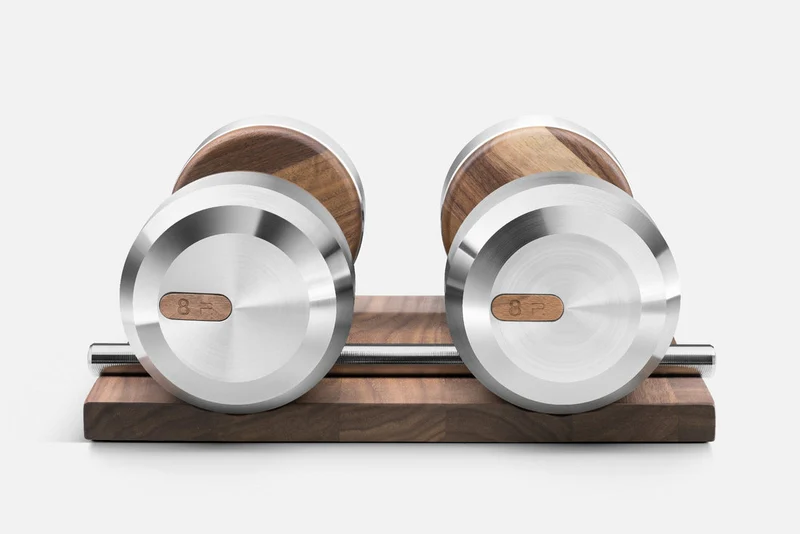 COLMIA™ Dumbbells Pair With Wooden Stand
