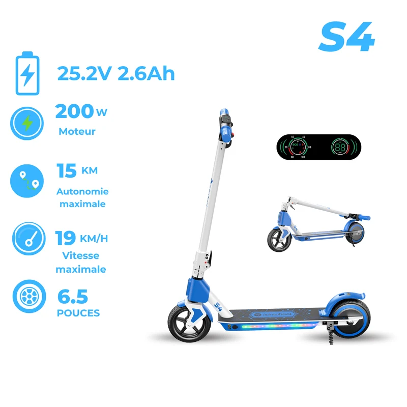 isinwheel S4 Trottinette électrique pour enfants