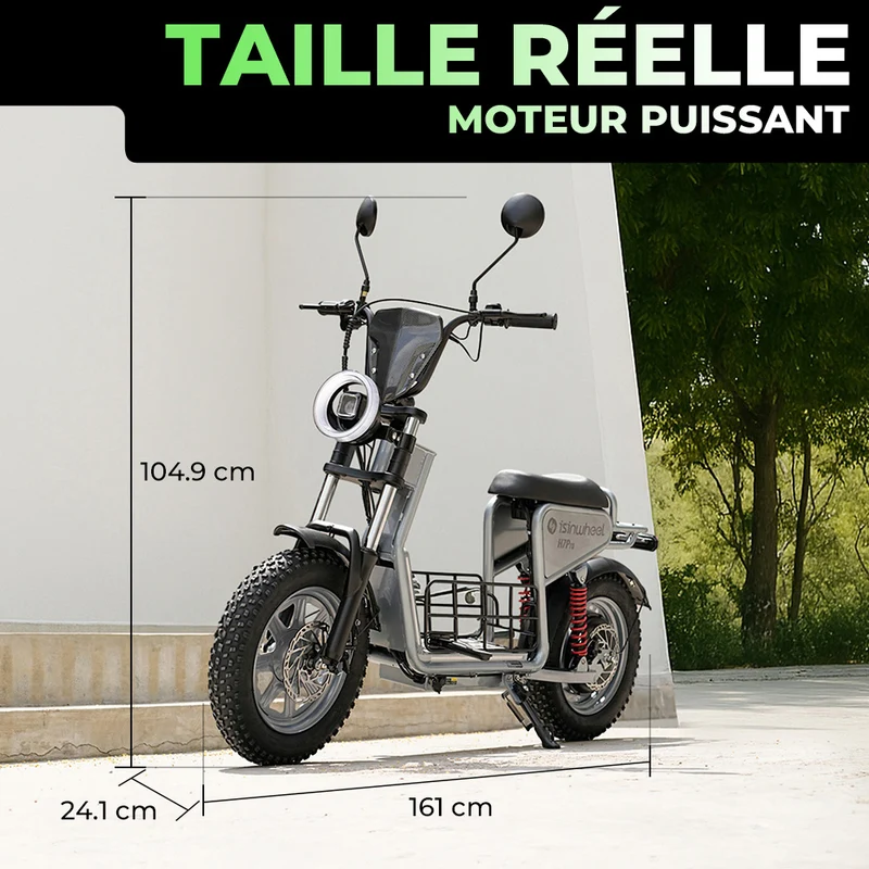 isinwheel H7Pro Trottinette électrique 1200W avec siège