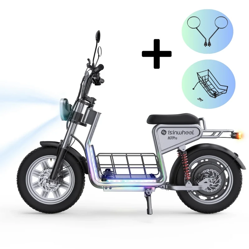 isinwheel H7Pro Trottinette électrique 1200W avec siège
