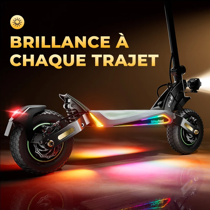 GT4 Trottinette électrique tout-terrain à double moteur 2400W