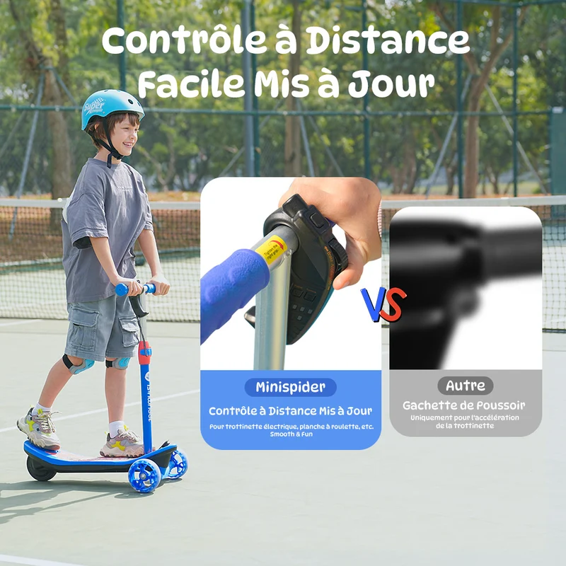 isinwheel MiniSpider Trottinette Électrique Enfant à 3 Roues (2-en-1)