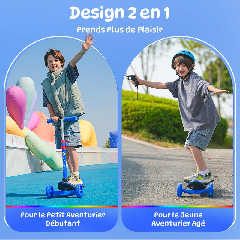 isinwheel MiniSpider Trottinette Électrique Enfant à 3 Roues (2-en-1)