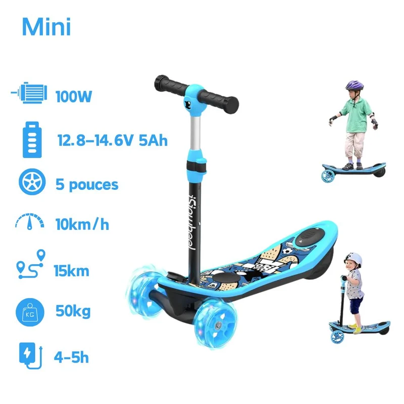 isinwheel MiniSpider Trottinette Électrique Enfant à 3 Roues (2-en-1)