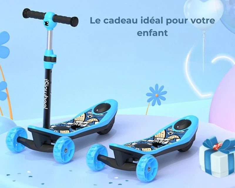 isinwheel MiniSpider Trottinette Électrique Enfant à 3 Roues (2-en-1)