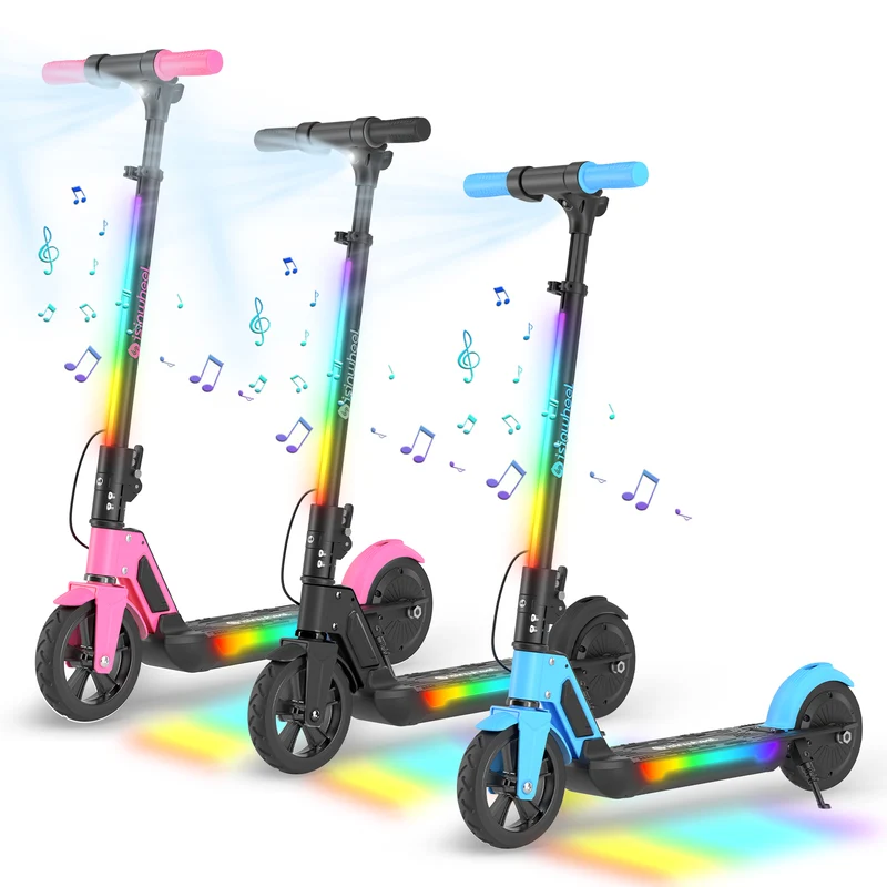isinwheel S7/S4 Trottinette Électrique pour Enfant Réglable en Hauteur