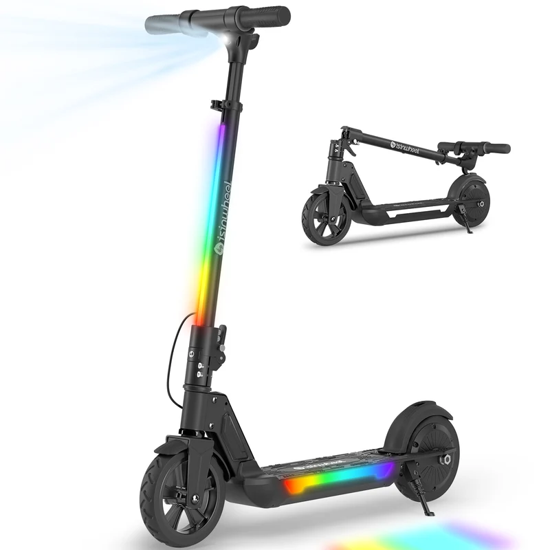 isinwheel S7/S4 Trottinette Électrique pour Enfant Réglable en Hauteur