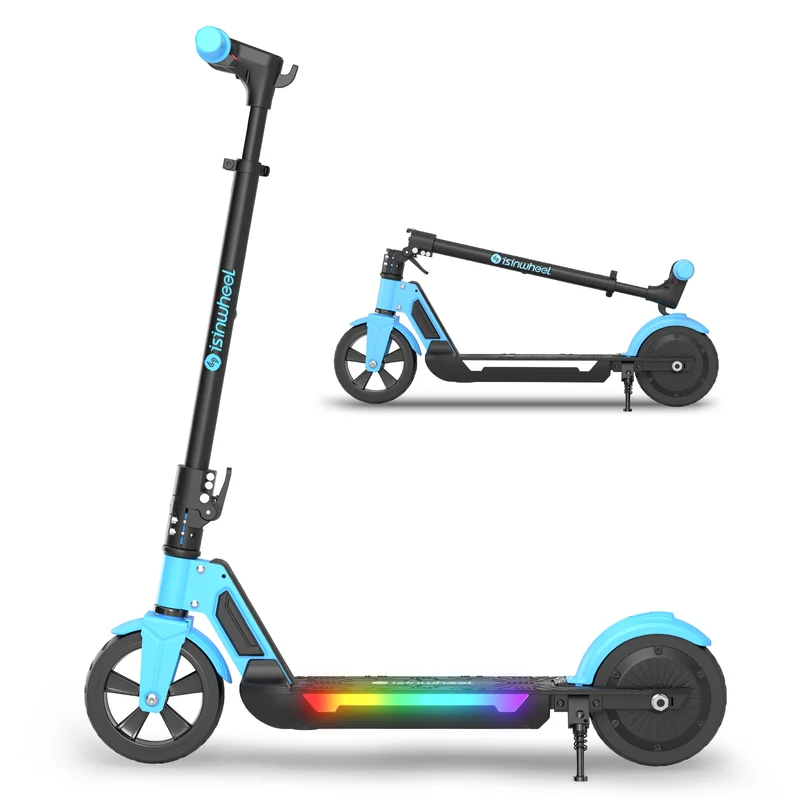 isinwheel S7/S4 Trottinette Électrique pour Enfant Réglable en Hauteur