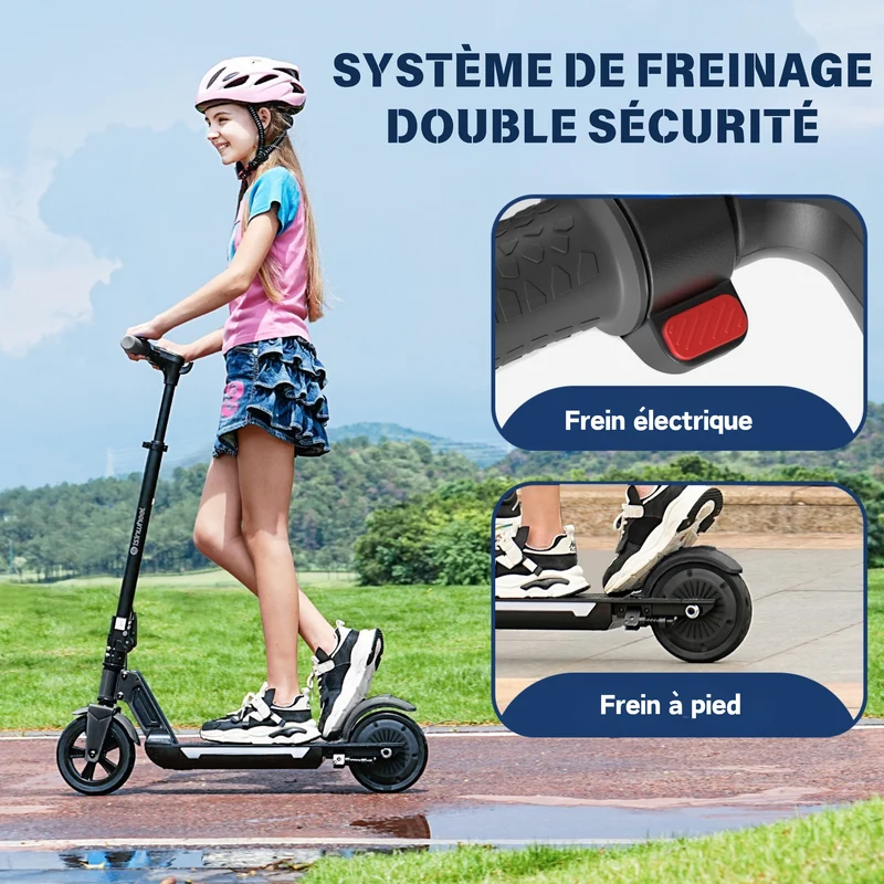 isinwheel S7/S4 Trottinette Électrique pour Enfant Réglable en Hauteur