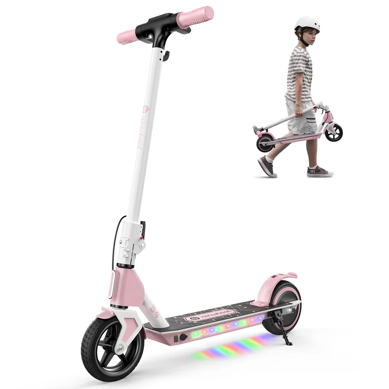 isinwheel S7/S4 Trottinette Électrique pour Enfant Réglable en Hauteur
