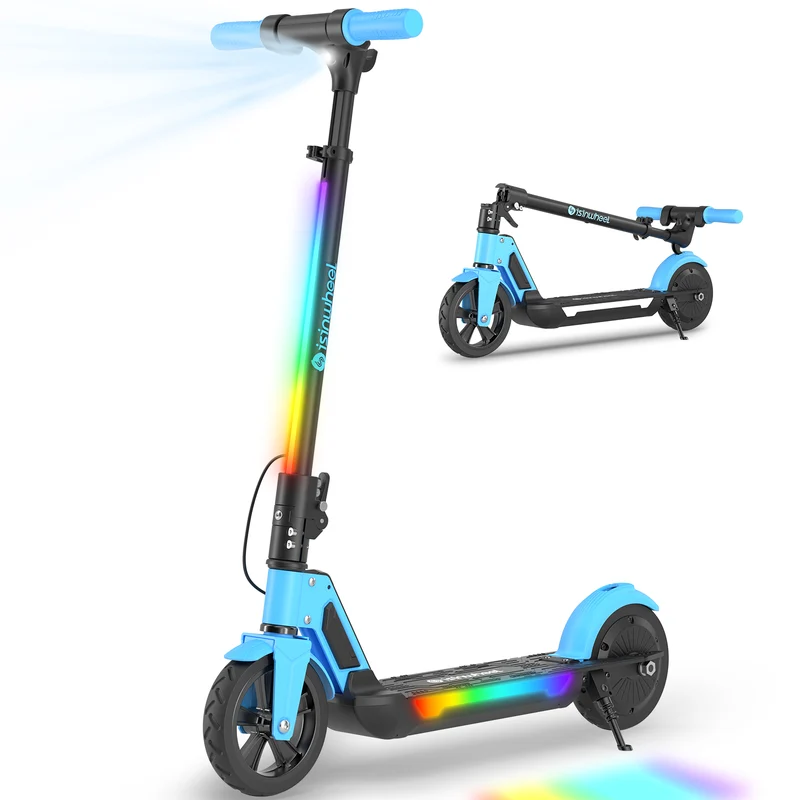 isinwheel S7/S4 Trottinette Électrique pour Enfant Réglable en Hauteur