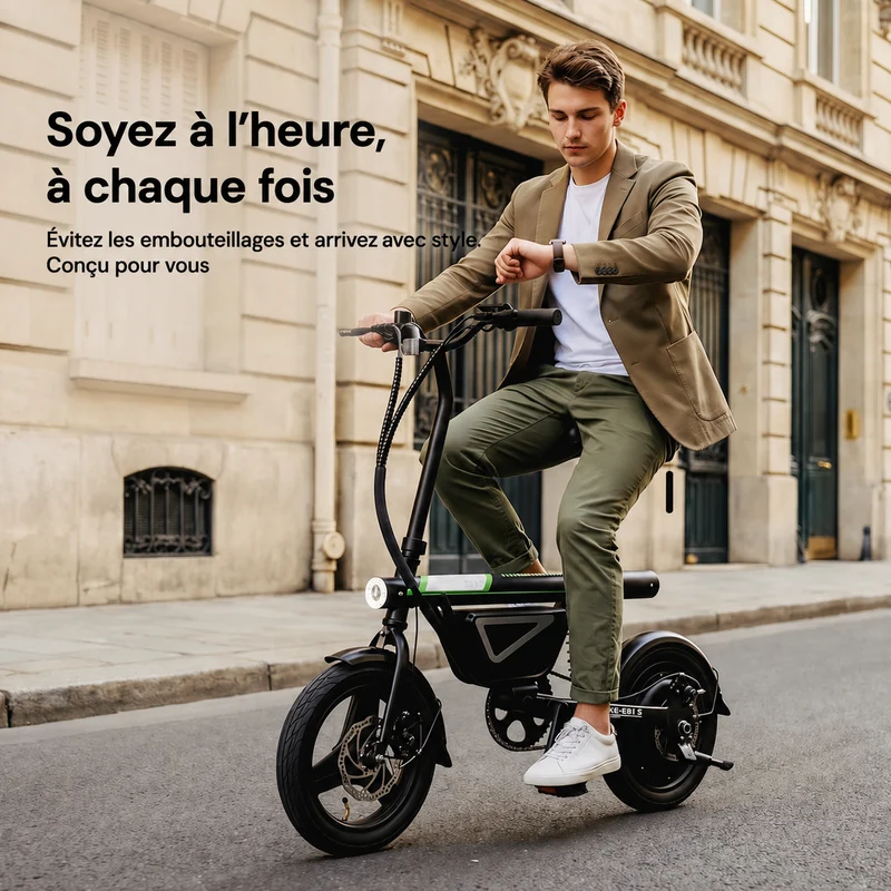 EB1S Vélo électrique pliable, plus de 50 km d’autonomie