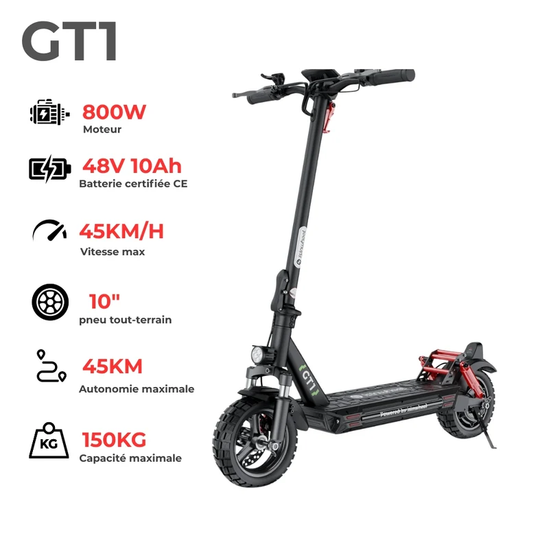 isinwheel GT1 Trottinette électrique tout terrain 800W