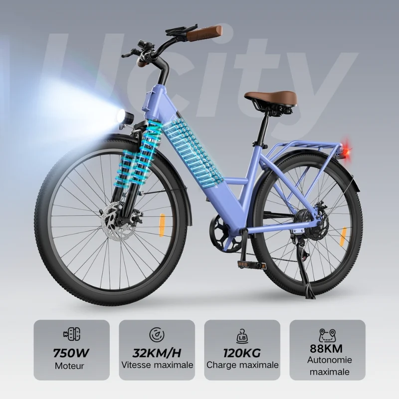 U2 Vélo Électrique Ville Femme et Homme