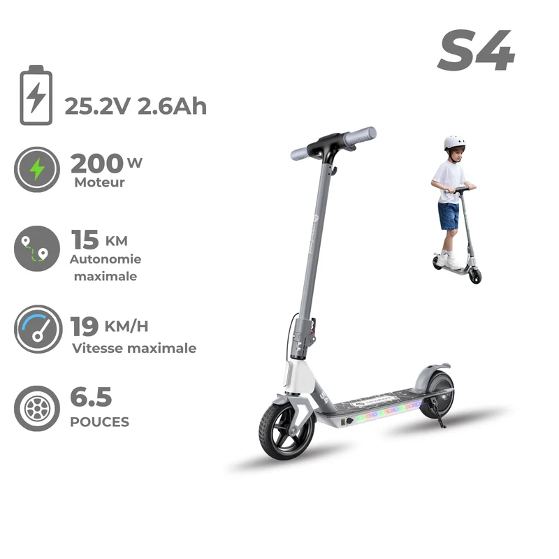 isinwheel S4 Trottinette Électrique pour Enfant
