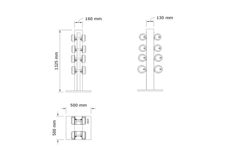 COLMIA™ POWER - Dumbbells With Vertical Rack