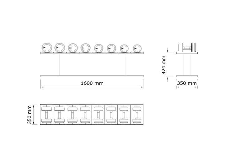 COLMIA™ POWER - Dumbbells With Horizontal Rack