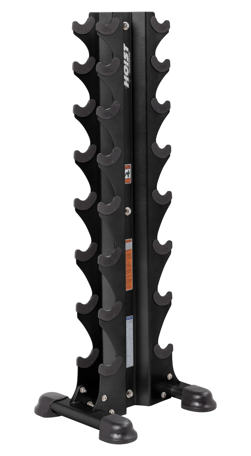HOIST HF-5460-MB 8 Pair Vertical Hex Dumbbell Rack
