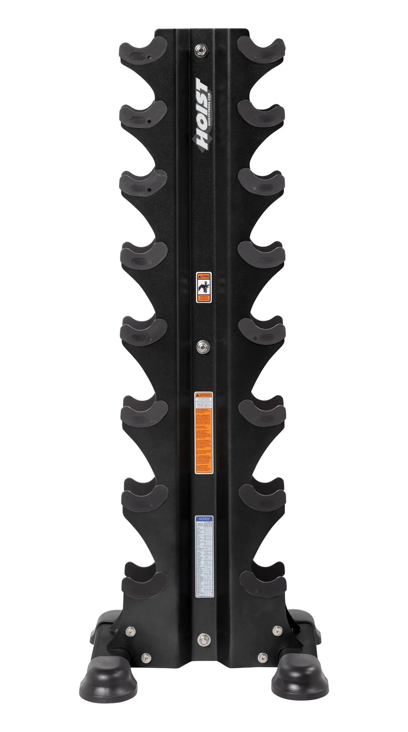 HOIST HF-5460-MB 8 Pair Vertical Hex Dumbbell Rack