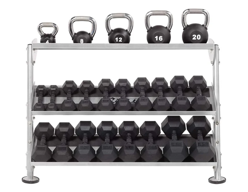 HOIST HF-5461-48-MB 48" Dumbbell Rack (With 3rd-Tier Option)