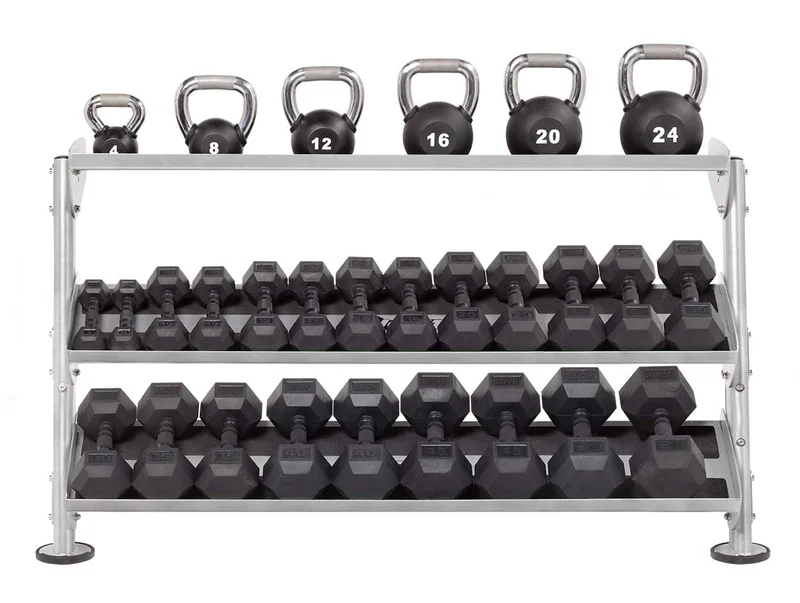 HOIST HF5461-60-MB 60" Dumbbell Rack (With 3rd-Tier Option)