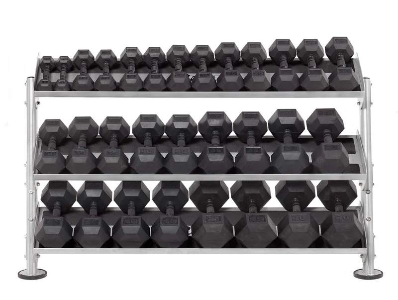 HOIST HF5461-60-MB 60" Dumbbell Rack (With 3rd-Tier Option)