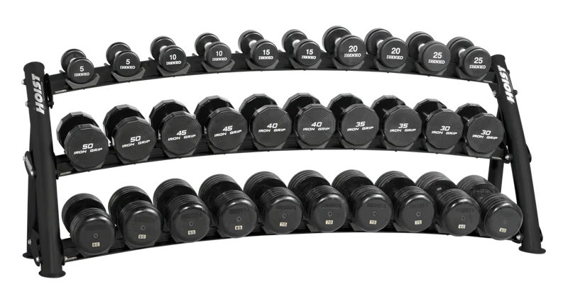 HOIST CF-3461-3 3-Tier Horizontal Dumbbell Rack (15 Pairs)
