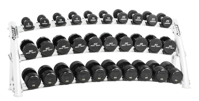 HOIST CF-3461-3 3-Tier Horizontal Dumbbell Rack (15 Pairs)