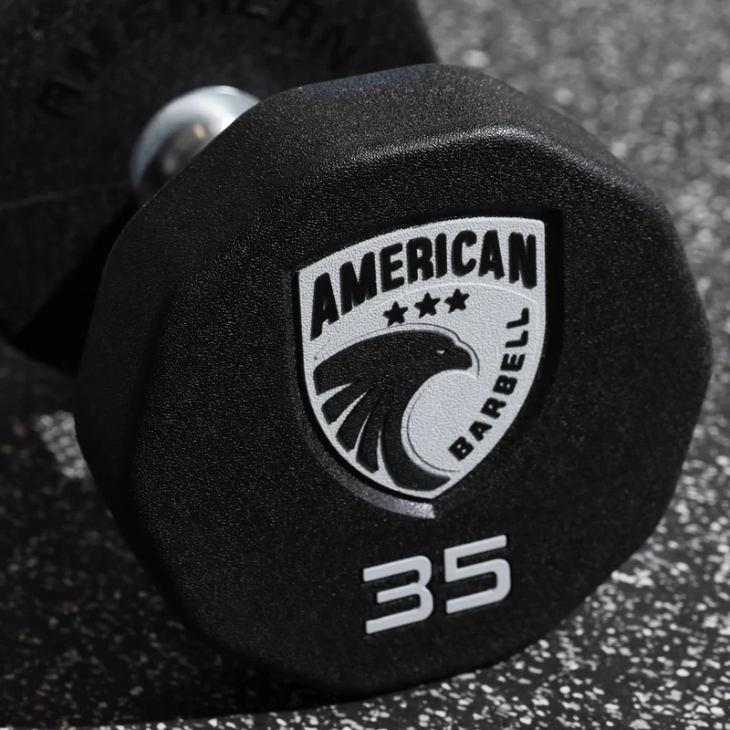 American Barbell 10-Sided Urethane Dumbbells