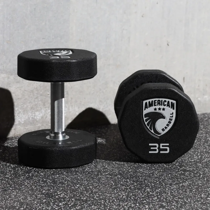 American Barbell 10-Sided Urethane Dumbbells