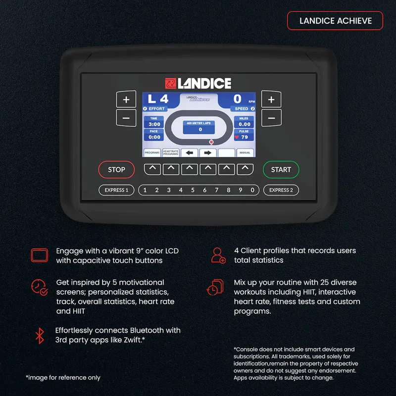 Landice U7 Upright Bike - Landice Achieve