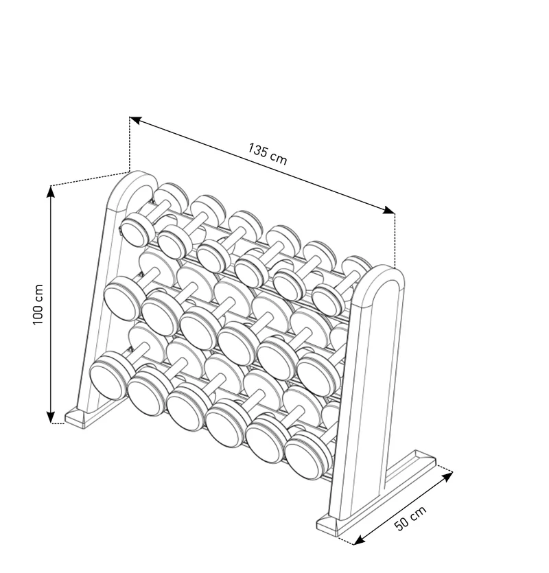 NOHRD Dumbbell Set & Rack