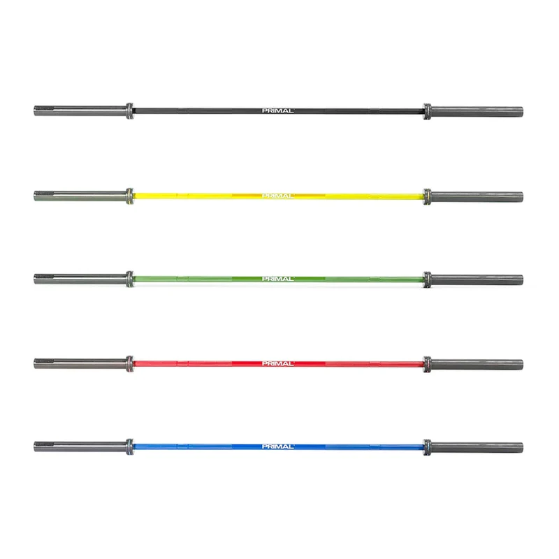 Primal Pro Series 8 Needle Dual Knurl 20kg Olympic Bar - Teflon Coating