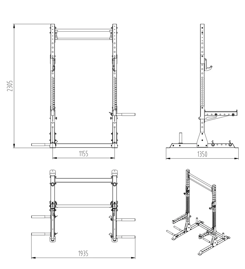 Primal Pro Series Squat Rack