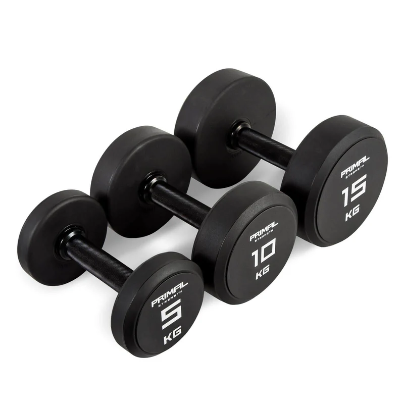 Primal Strength Urethane Dumbbell Set 52.5-70kg (8 pairs)